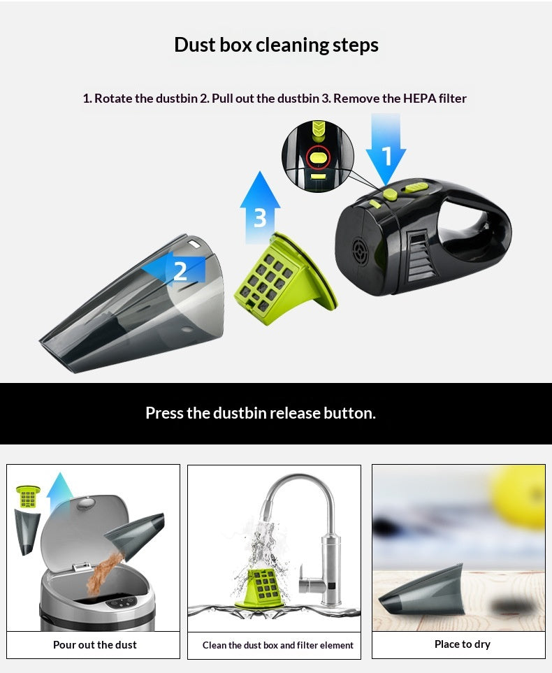 High-Power Cordless Mini Vacuum Cleaner