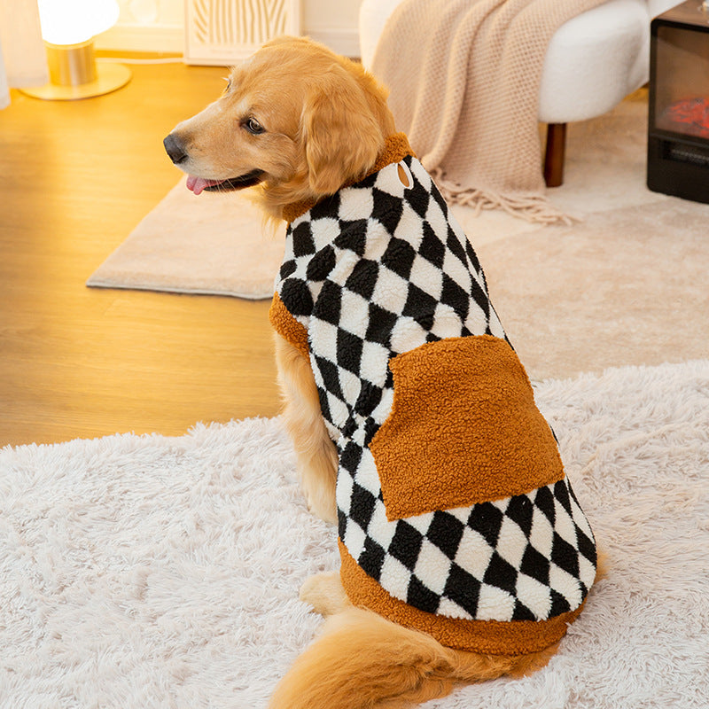 Veste en peluche de chien d'automne et d'hiver Veste rembourrée en coton Vêtements pour animaux de compagnie