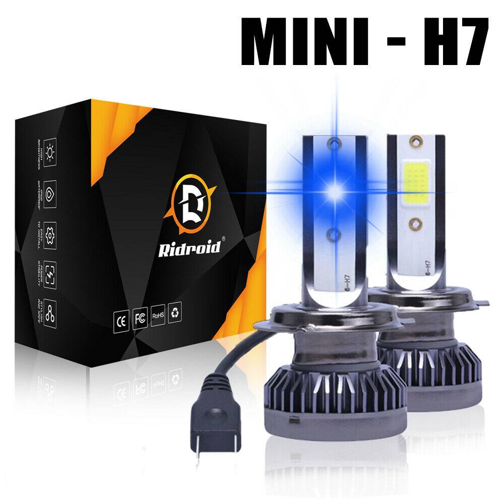 2x H7 Kit d'ampoule de phare LED High Low Beam 8000K Super Blue 26000LM Ampoule