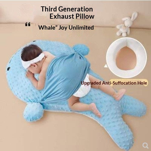 Oreiller de jouet anti-étouffement pour bébé de baleine bleue géante