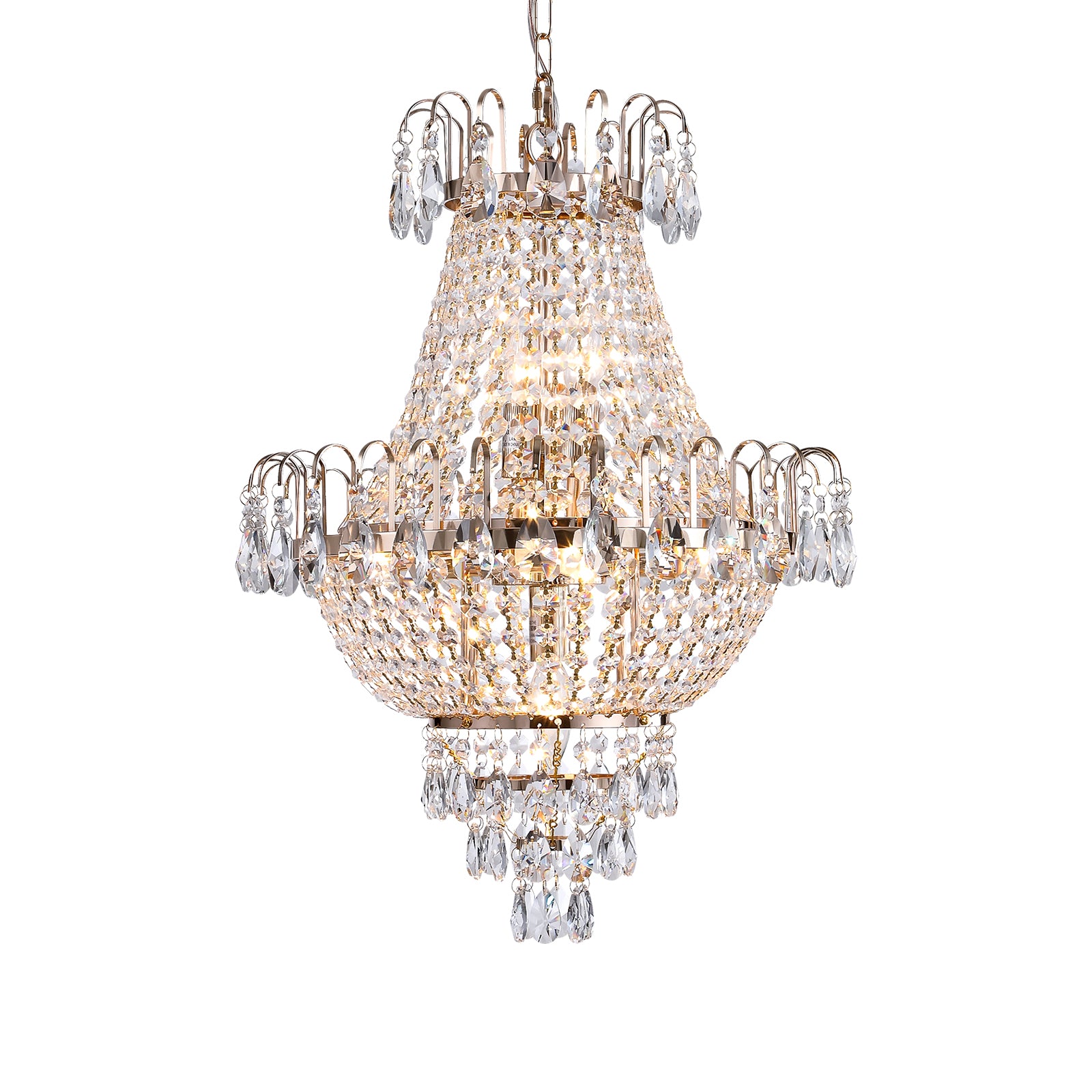 (Même que W1340102270/L5003) Chandéliers en cristal doré