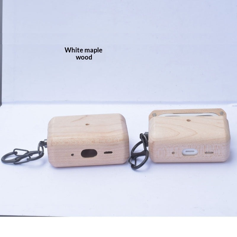 Boîtier d'écouteur Bluetooth en bois