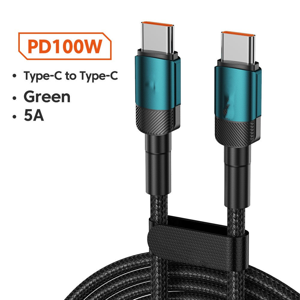 Câble de données en alliage d'aluminium PD100W Câble de charge rapide Câble de charge USB