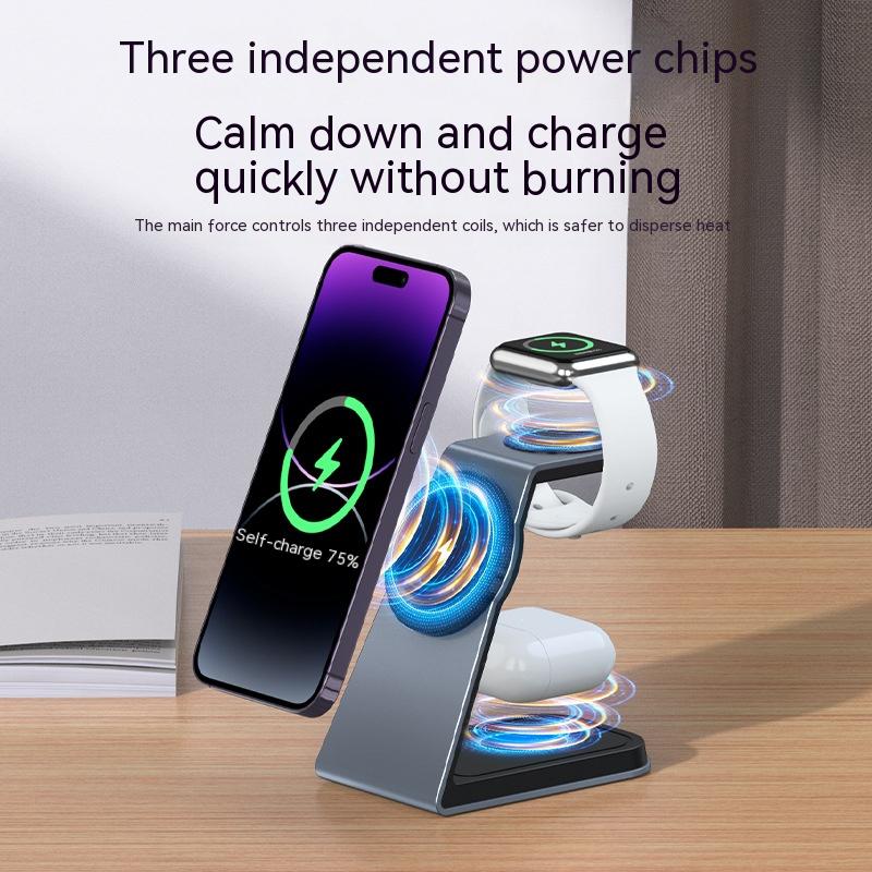 Chargeur sans fil magnétique trois en un