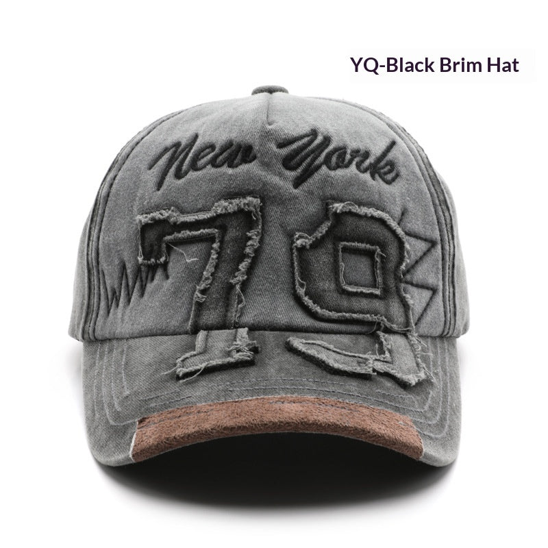 Casquette de baseball pour hommes à lettre lavée
