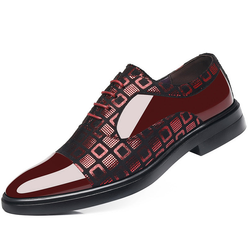Chaussures en cuir pointu-orteil de style britannique pour hommes