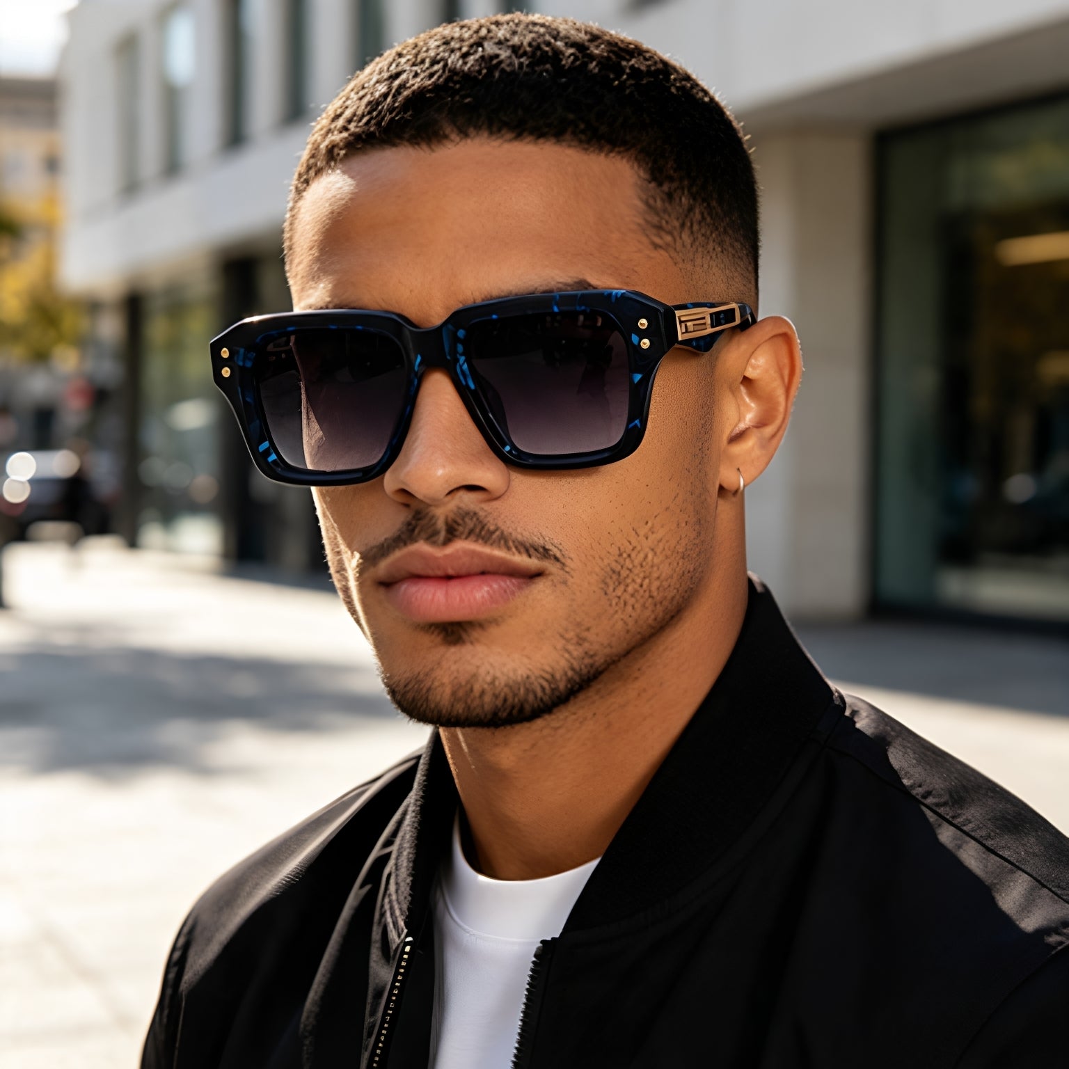 Lunettes de soleil Fashion Square Frame pour hommes
