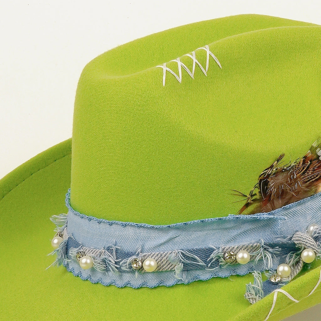Chapeau de jazz vintage Western Cowboy