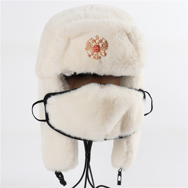 Ushanka Hommes et femmes Imitation Lapin fourrure extérieure Earmuffs Chapeau