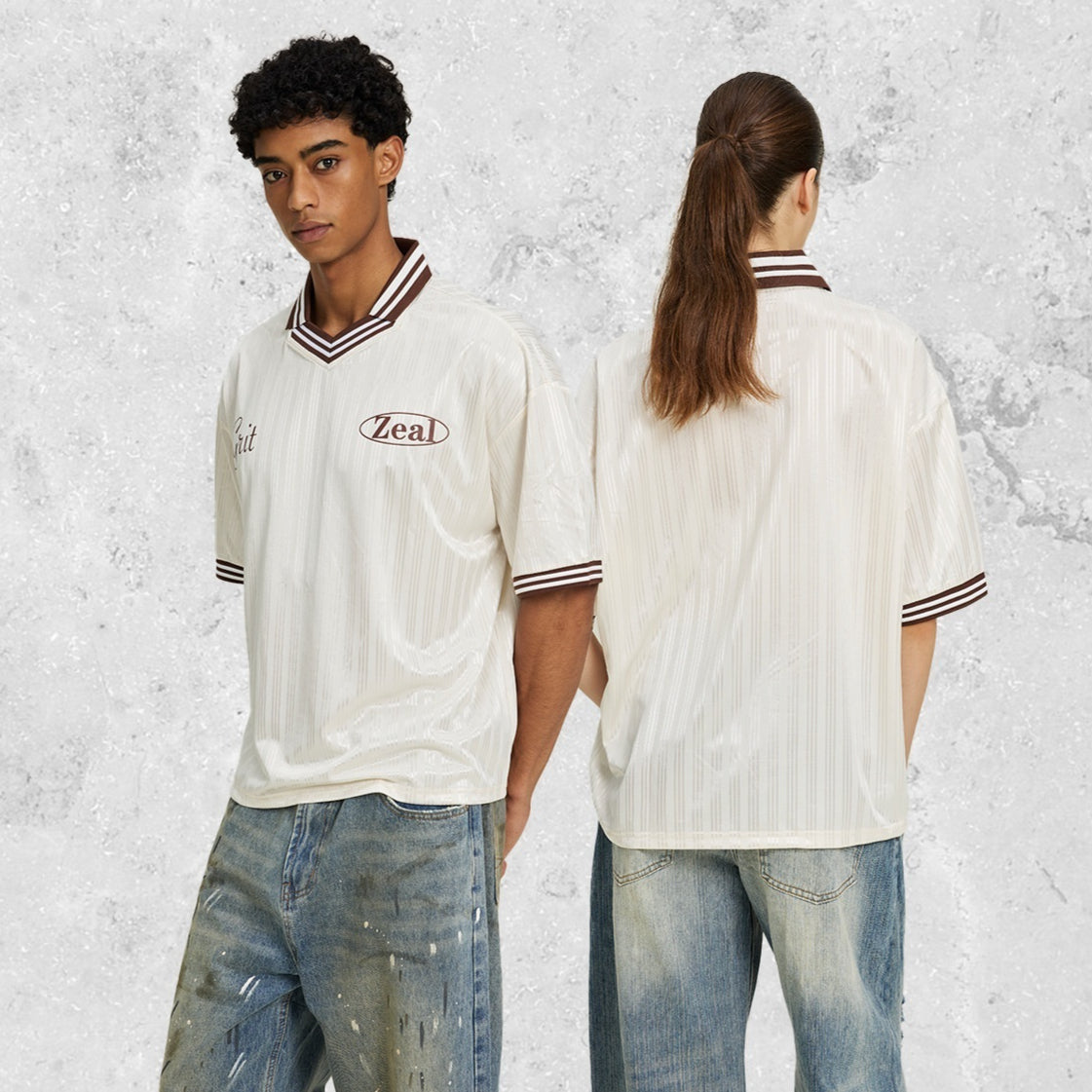 Men's V-neck short-sleeved T-shirt