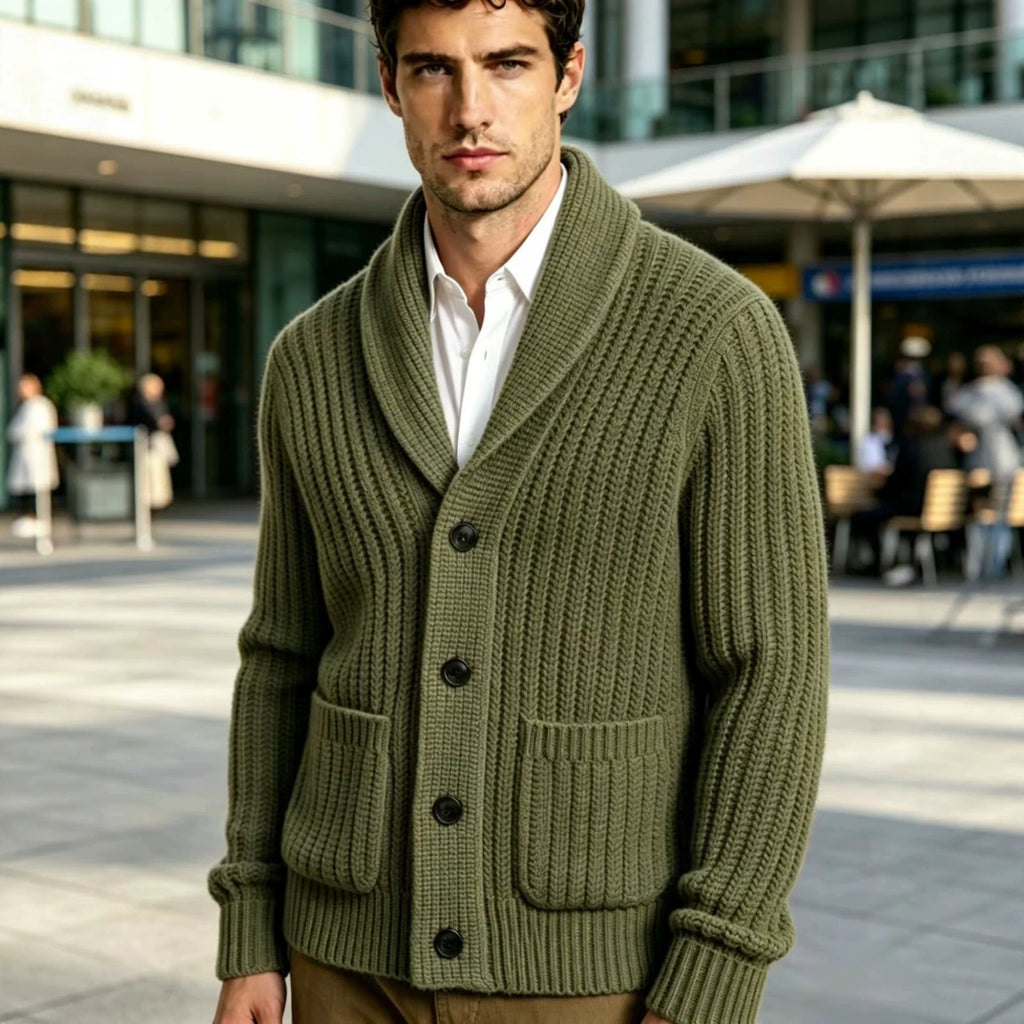 Veste de cardigan rayé pour hommes