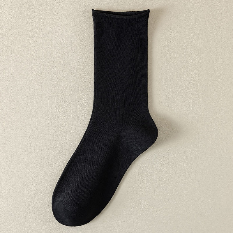 Springsummer Chaussettes mi-calf pour femmes en soie