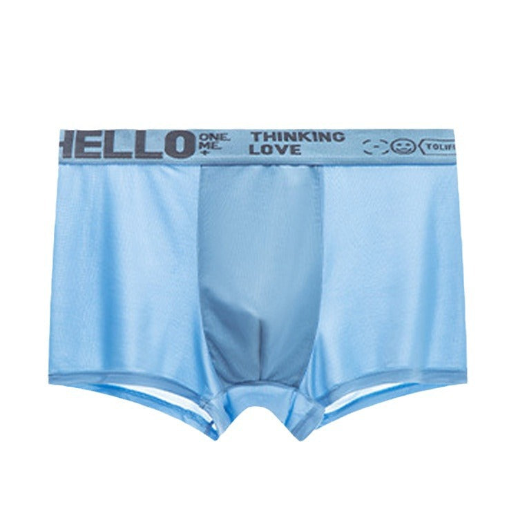 Popular HELLO Ice Silk Sous-vêtements pour hommes Youth Boxer