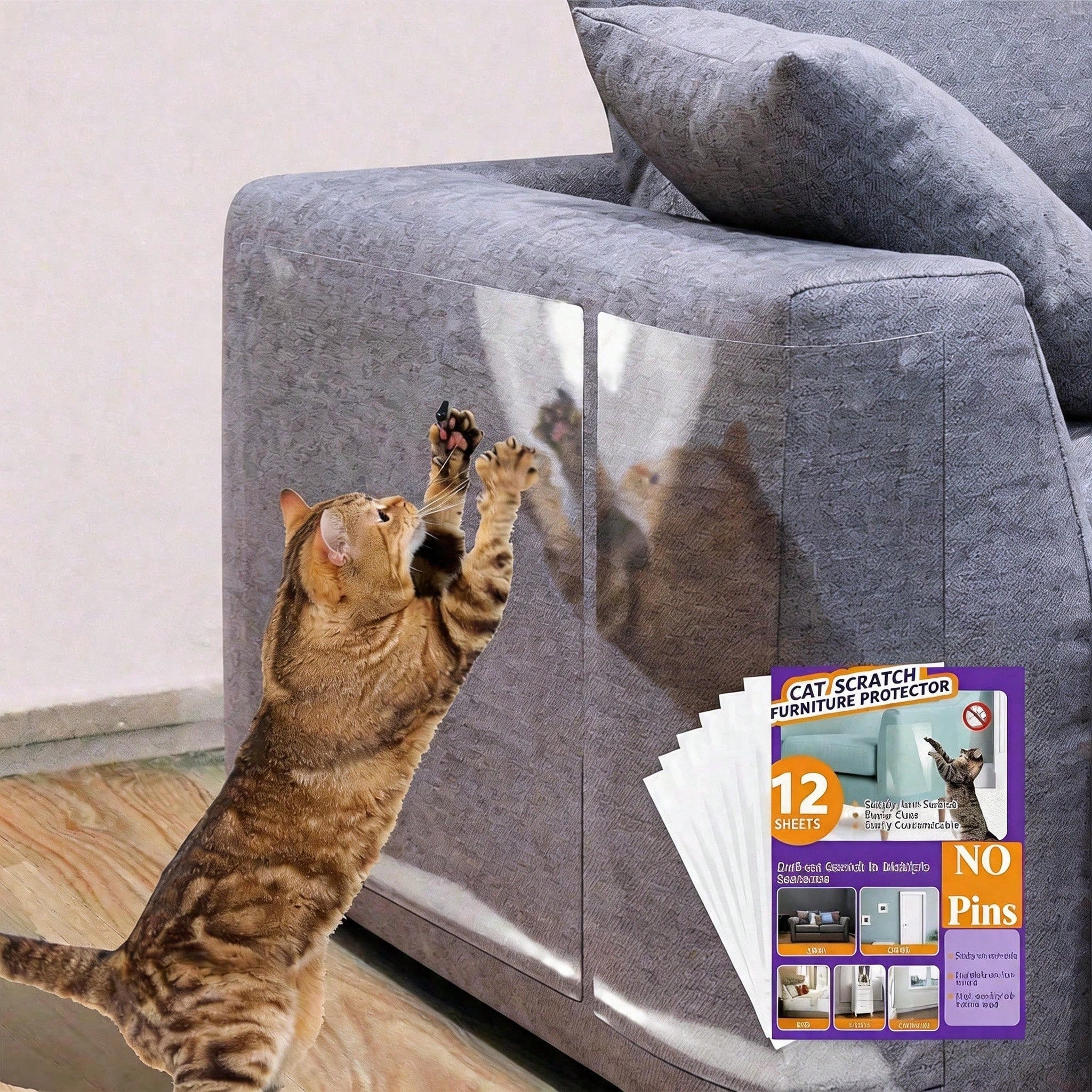 Anti Cat Scratch Protecteur 12 Pack