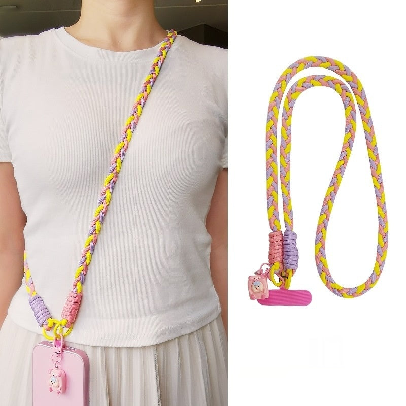 Crossbody Trois brins Cheval Tail Téléphone portable Lanyard