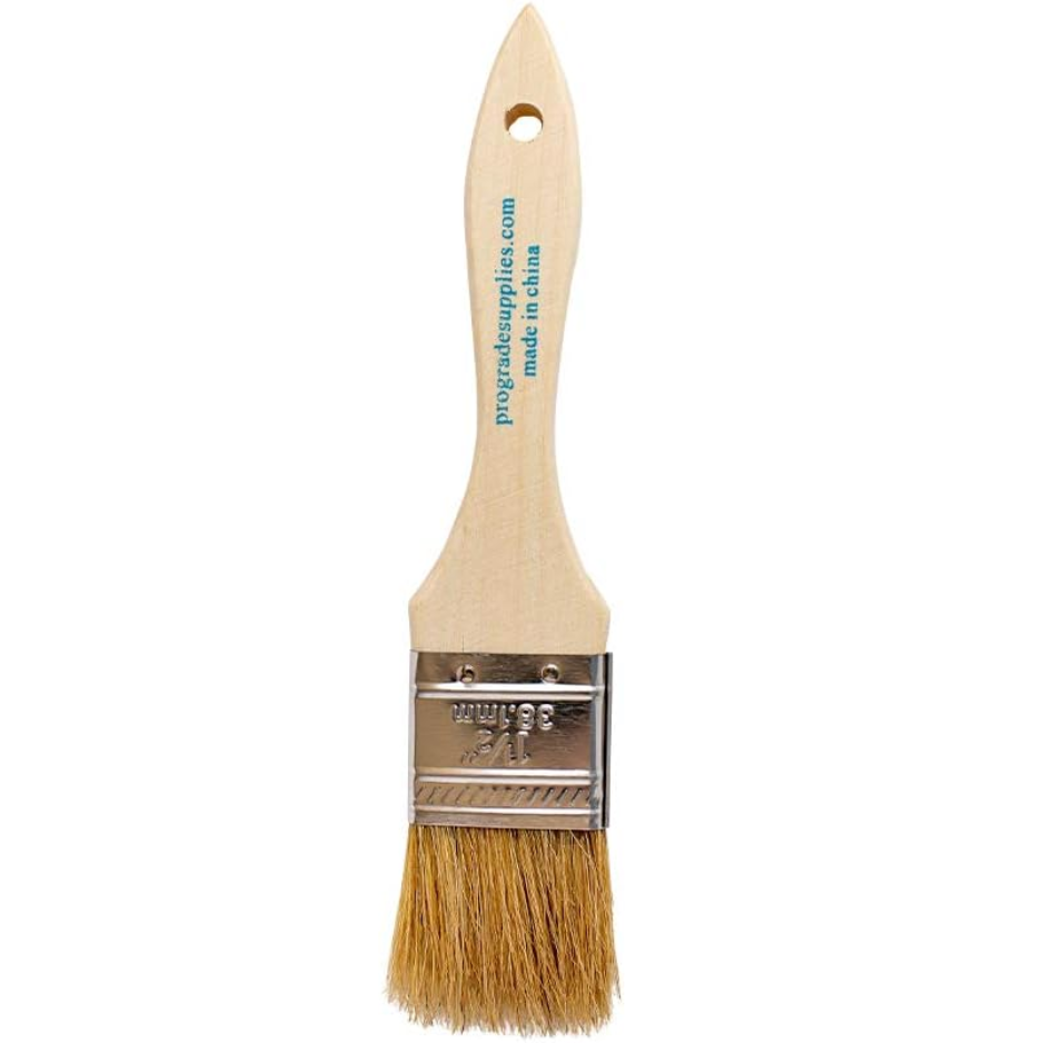 1.5 Brosses jetables de peinture à croustilles 12-paquets d'utilitaire naturel pour poignées en bois pour Pa