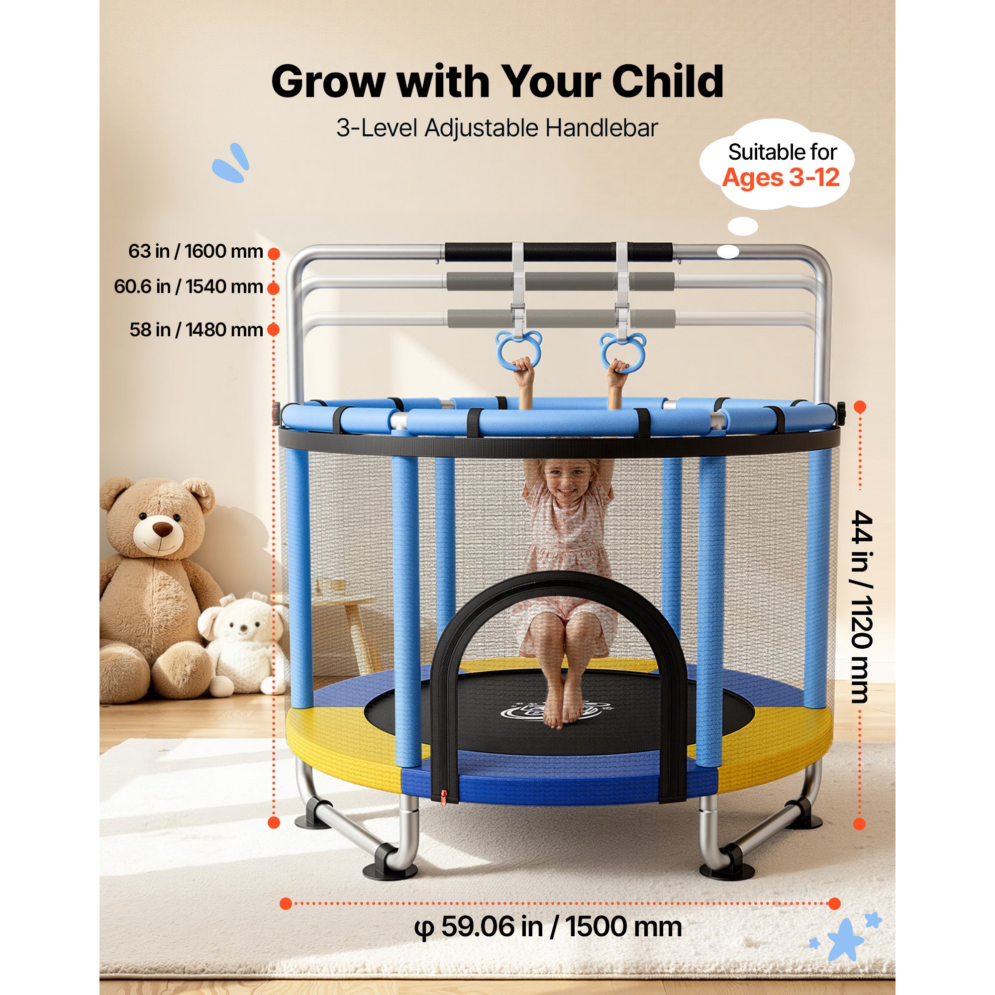 Trampoline 60" pour enfants