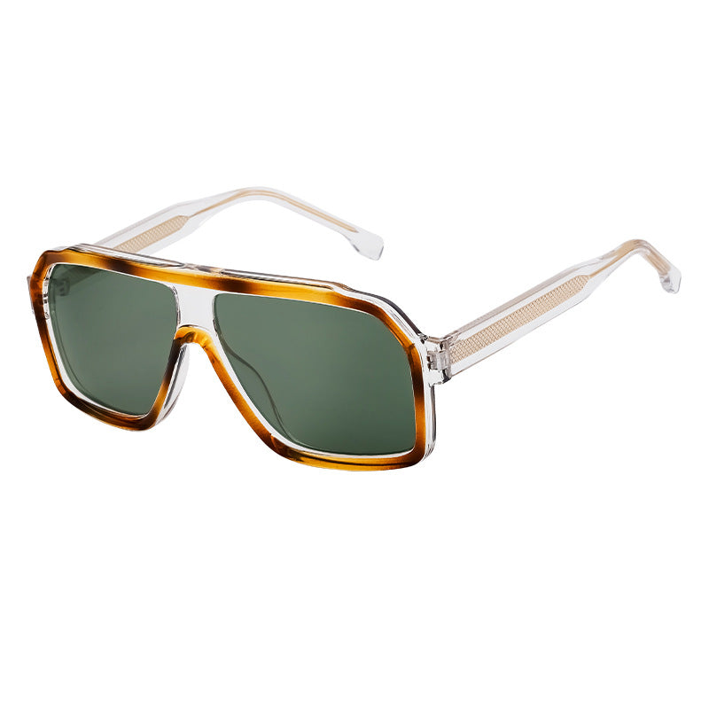 Lunettes de soleil européennes et américaines de style carré pour hommes
