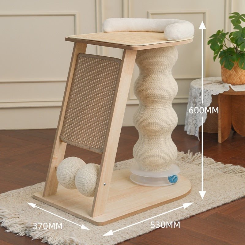 Petit arbre économisant de l'espace Craquage sisal post chat cadre d'escalade avec nid cozy