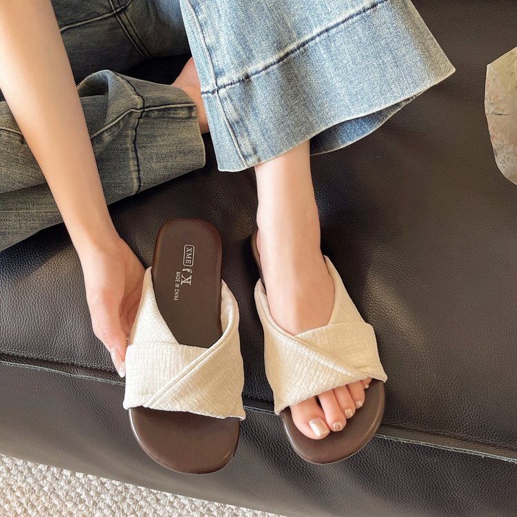 Sandales Élégantes de la plage Versatile style forêt rétro Hong K
