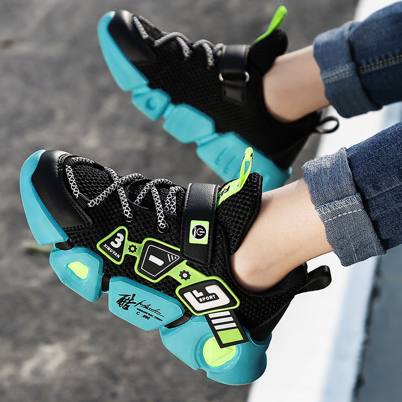 Mesh Fly Woven Velcro Respirant Sneakers