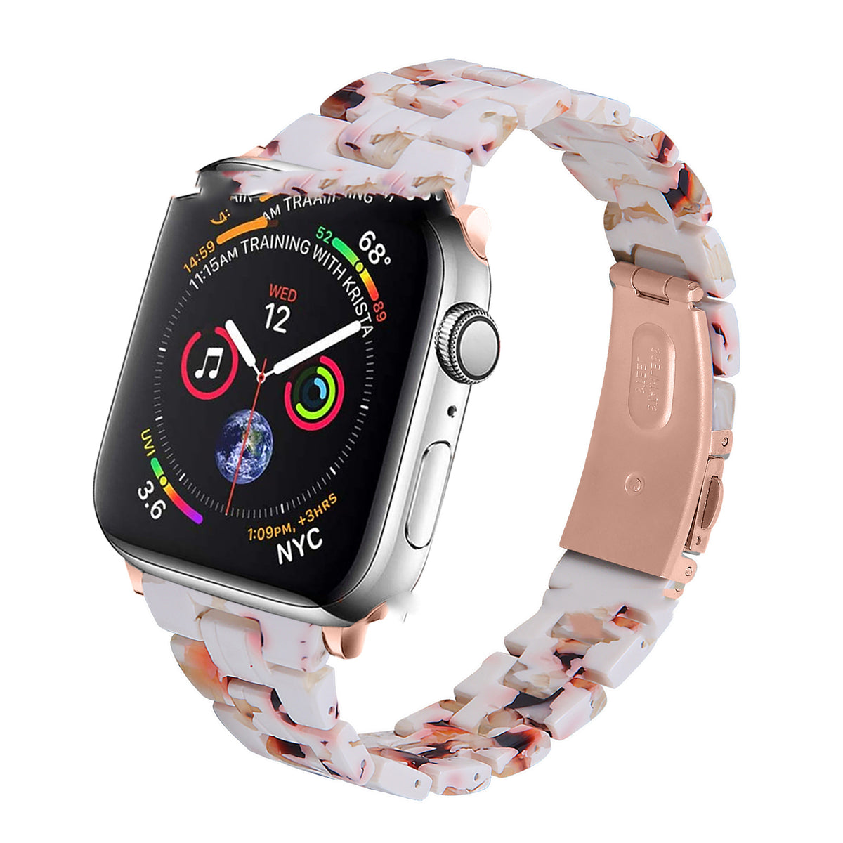 Smart Slim Resin trois perles en acier inoxydable montre