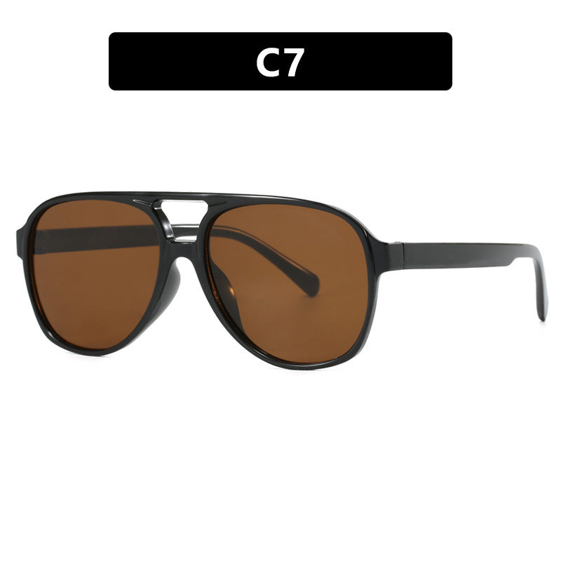 Double pont Lunettes de soleil surdimensionnées femmes élégant et distinctif