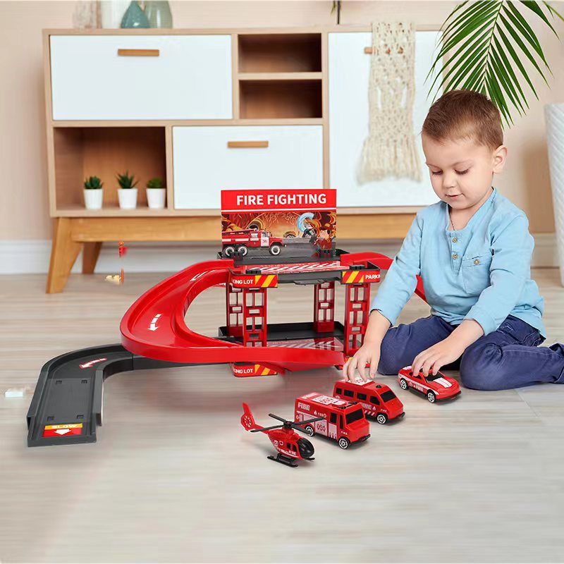 Jouets coulissants de voiture de piste pour enfants