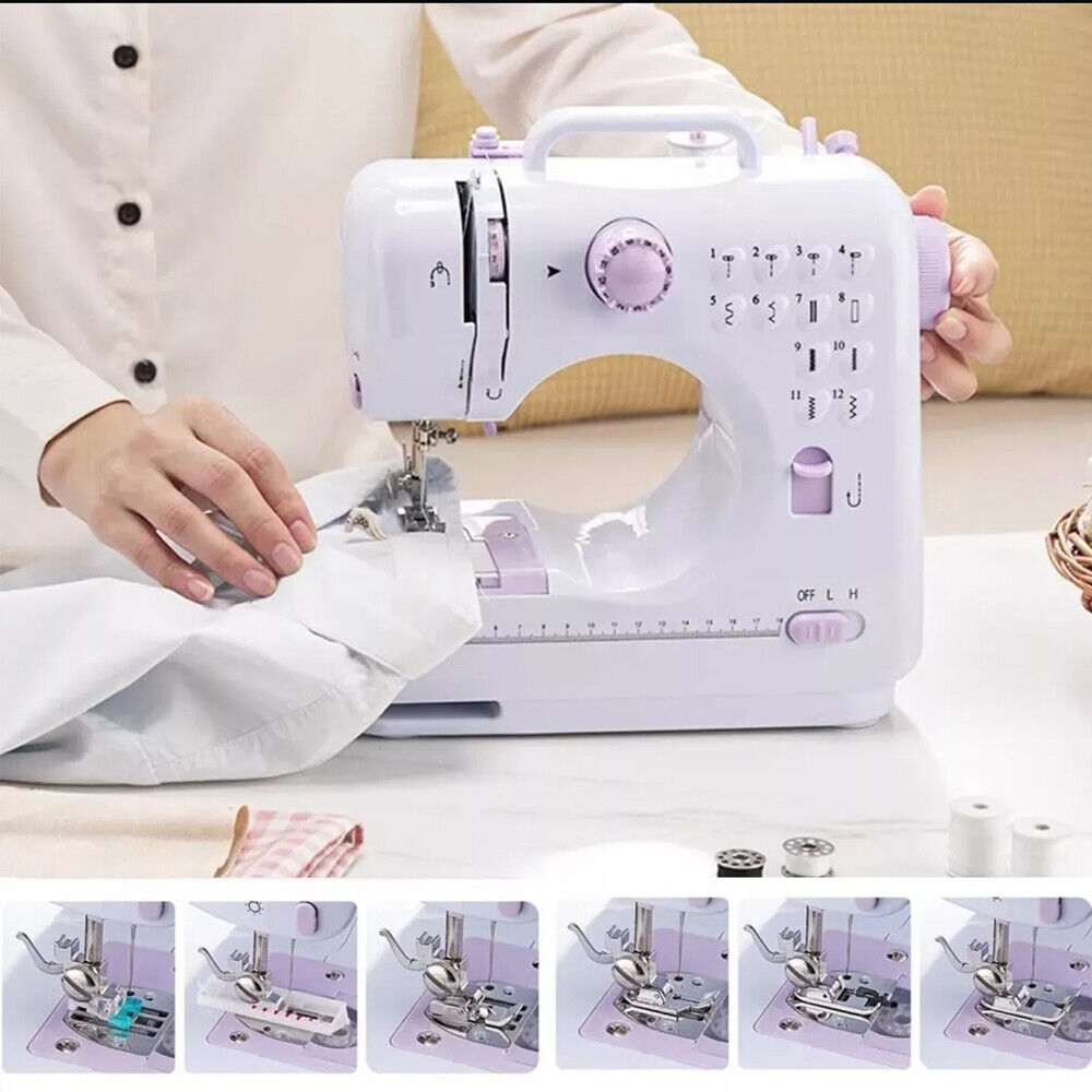 Machine à coudre portable avec 12 points multifonctionnels pour débutants