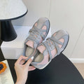 Retro Sweet Cool Color Bloqué épais Soled Board Chaussures pour femmes