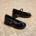 Rétro Mary Jane Femmes Chaussures en cuir