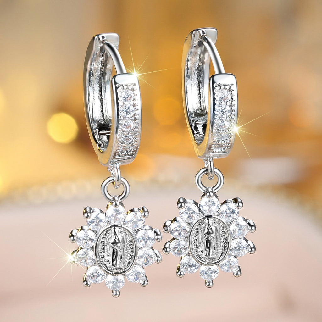 Boucles d'oreilles Western Luxury Virgin Mary