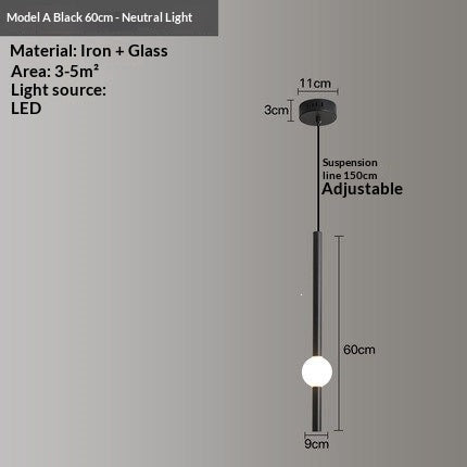 Chandelier Nordique lumineux pour la chambre