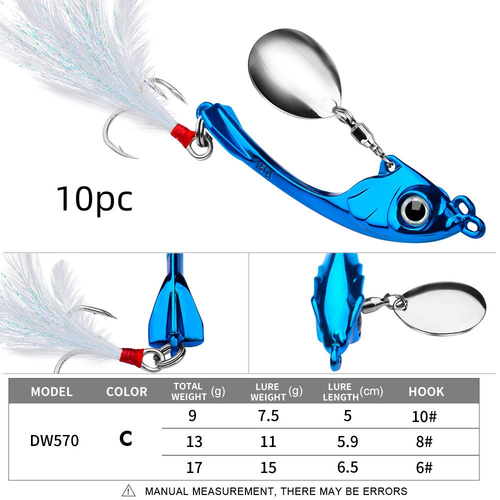 Lure String Lune Spinning Sequins Casting longue distance