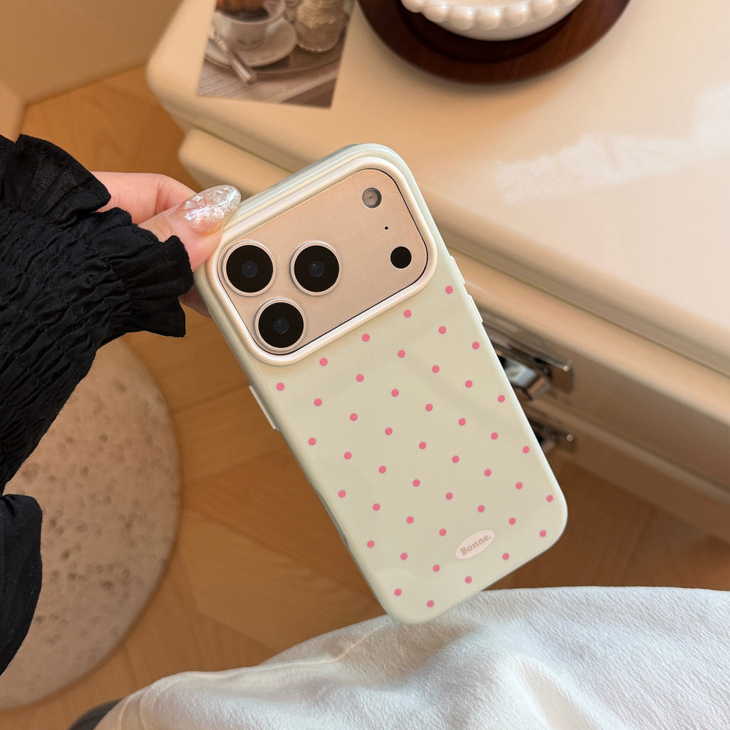 Bloc de couleur Polka-dot Étui de téléphone anti-drop