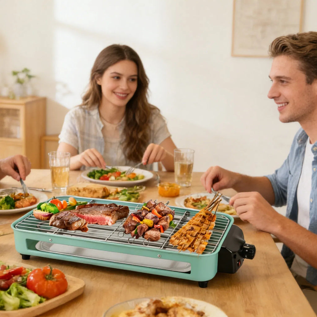 Machine à griller et à crêpe électrique 2-IN-1