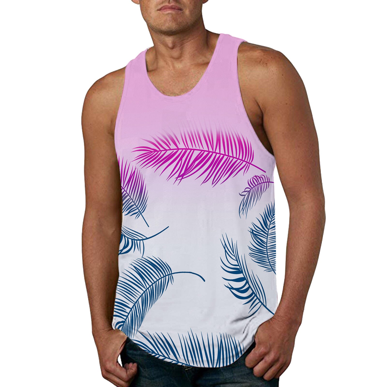 Hommes Arrivée d'été Hawaïen-Imprimer Veste Casual