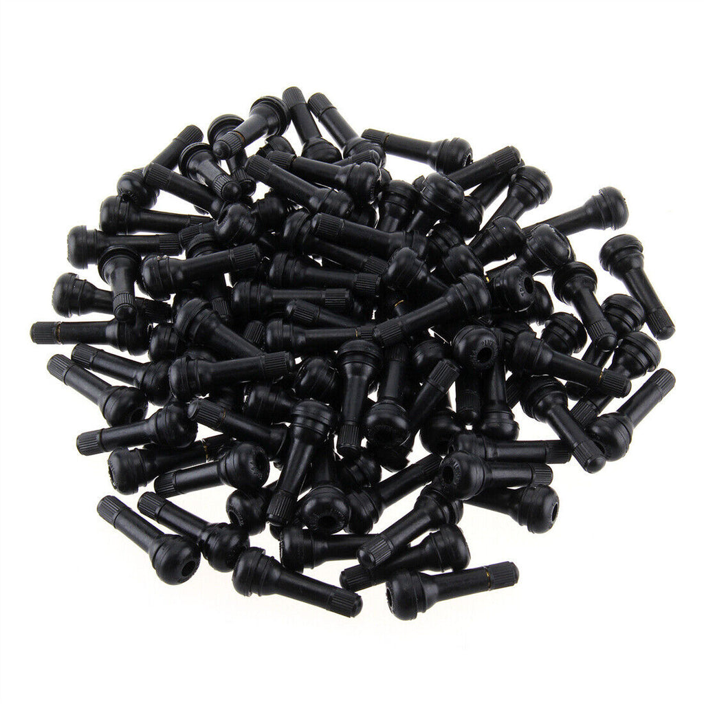 1 00 Pcs TR414 Caoutchouc Tubeless Roue Valves Universel Noir