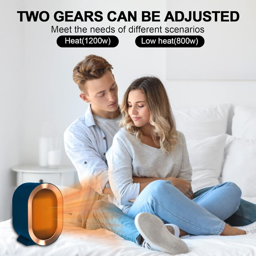 1200W Chauffe-espace électrique Céramique basse énergie Ventilateur de chauffage rapide Télécommande portable