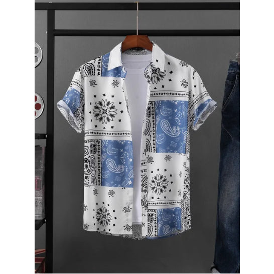 Chemise Hawaiienne Imprimée Créative Casual Homme