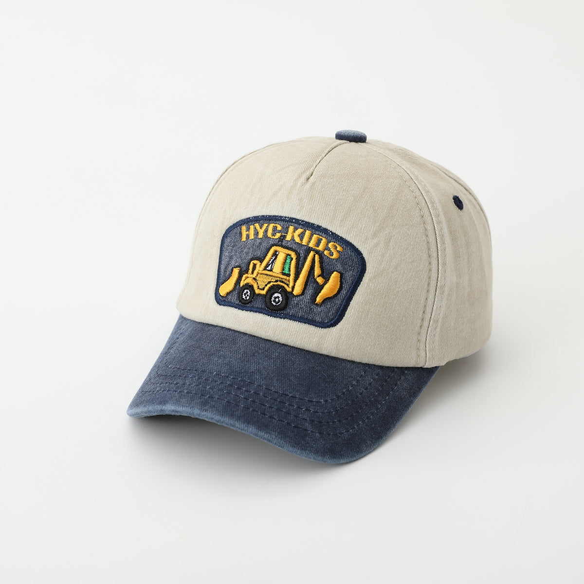 Colorful Broderie Excavateur Trendy Mode Coréen style Casquette de baseball pour enfants pour Outd