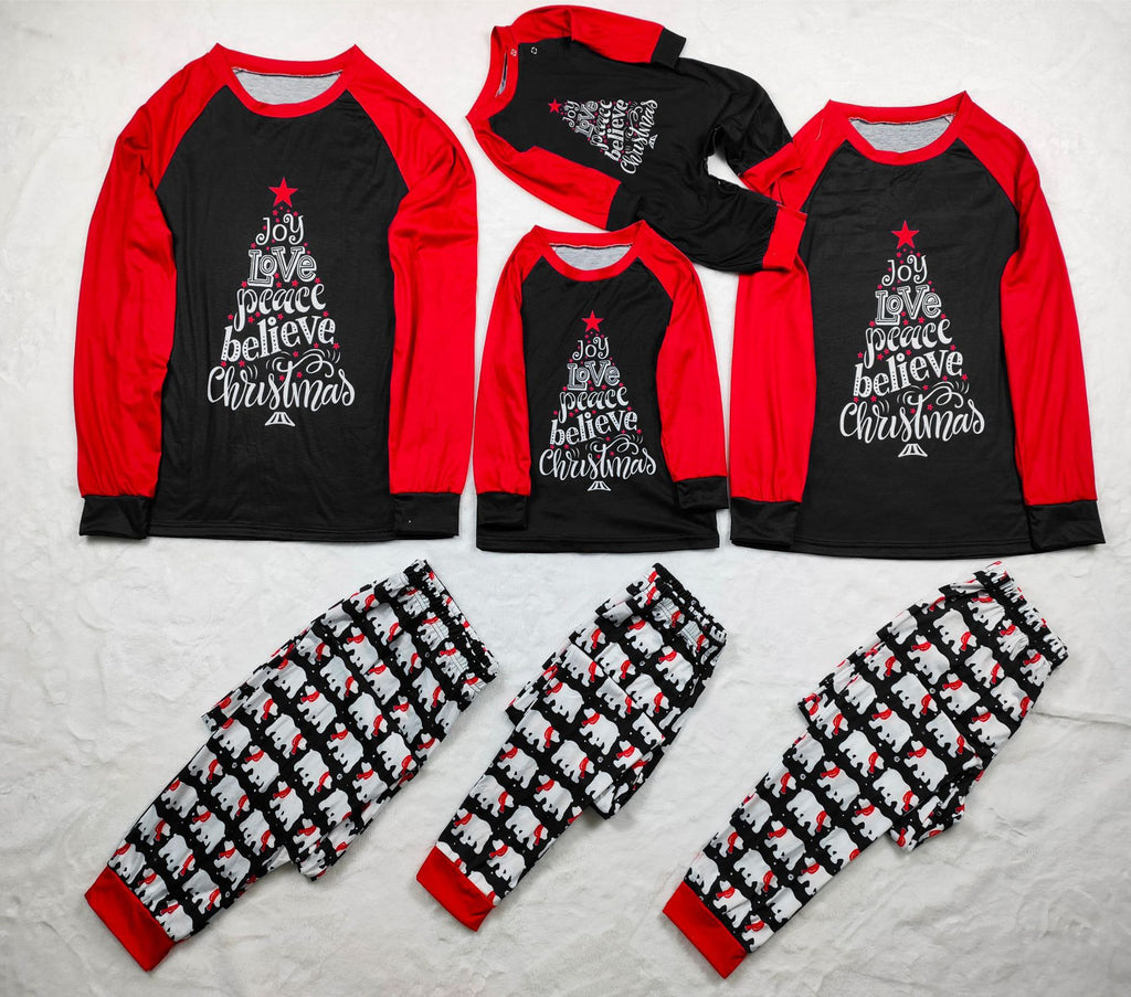 Vêtements de maison imprimés pour parents et enfants de Noël