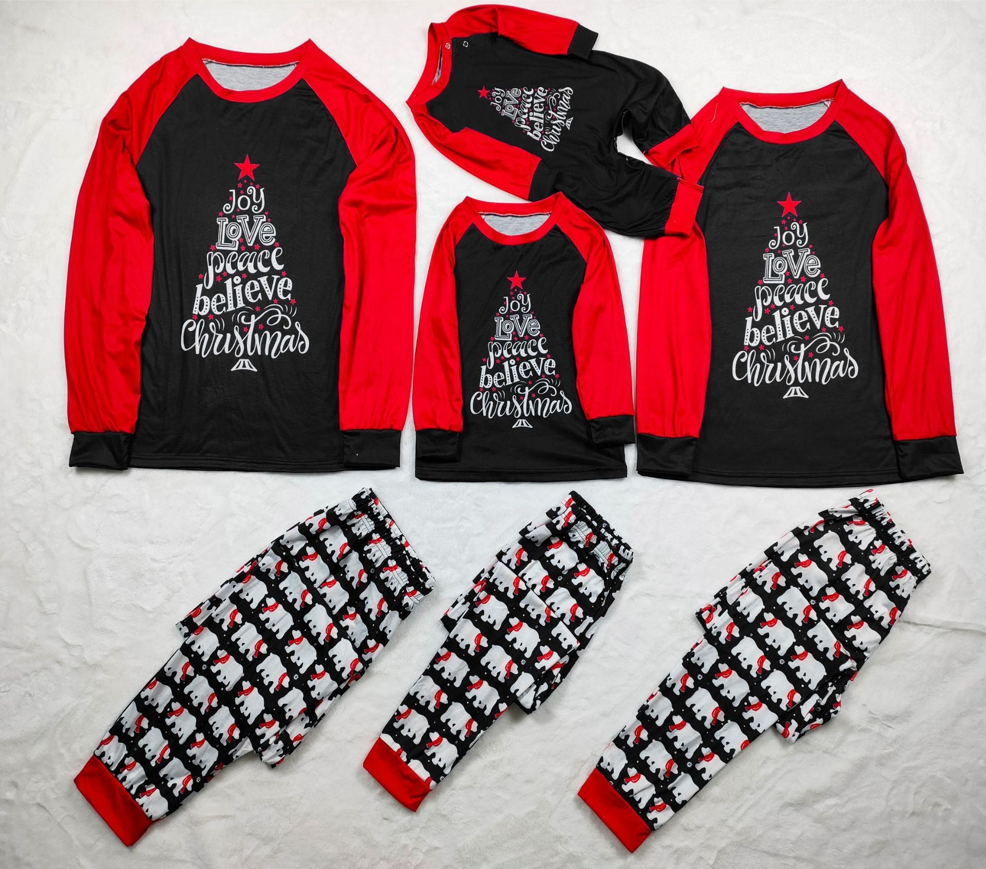 Vêtements de maison imprimés pour parents et enfants de Noël