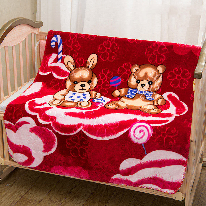 Double face Impression Nuage Blanket Cartoon Super Soft et confortable