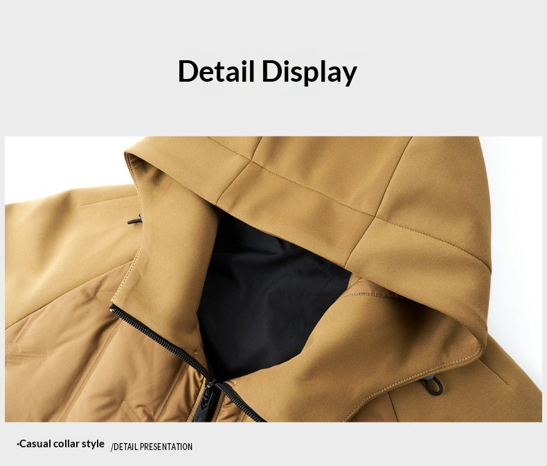 Veste de duvet de canard blanc léger pour hommes