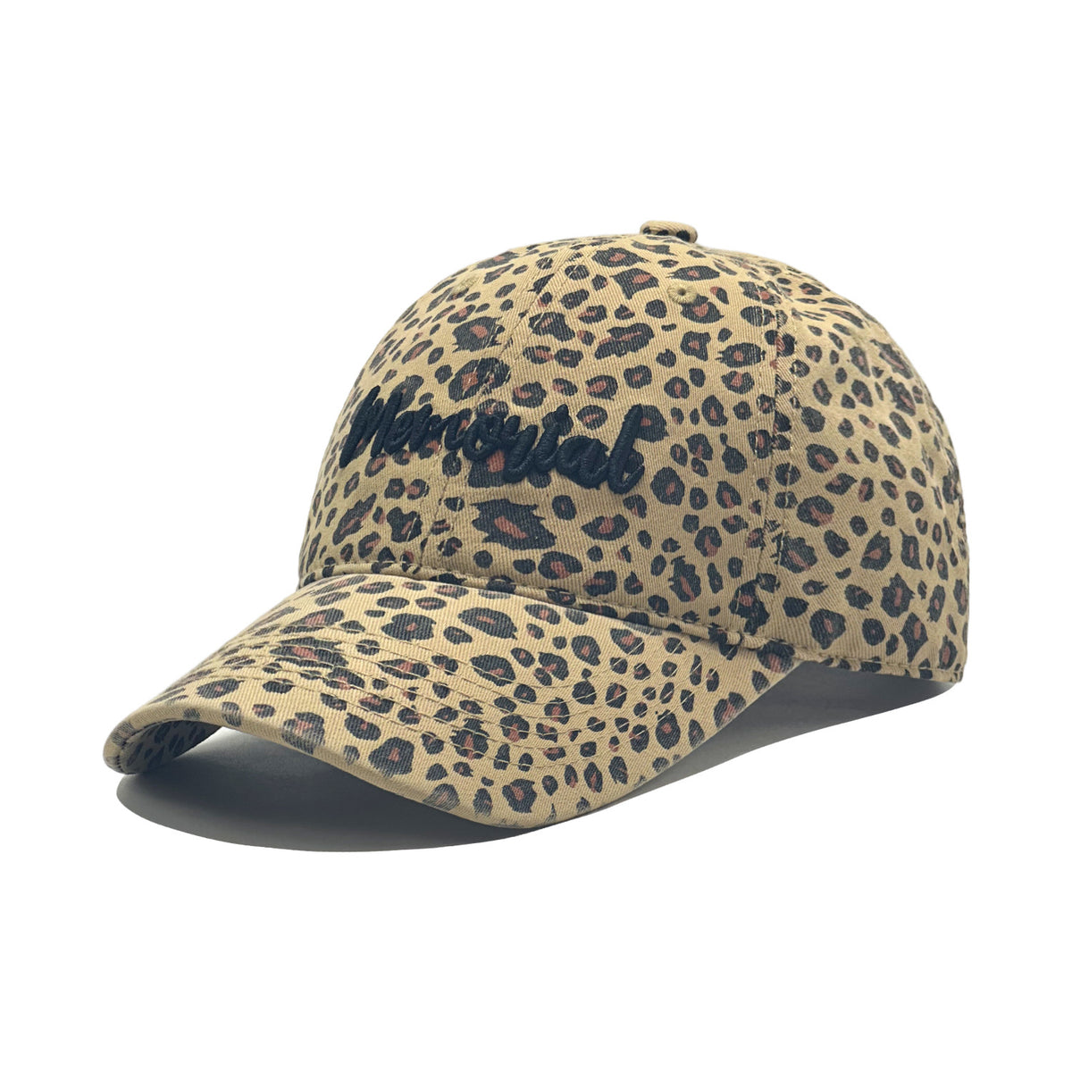 Retro Leopard-print Casquette de baseball brodée lavée et décontractionnée