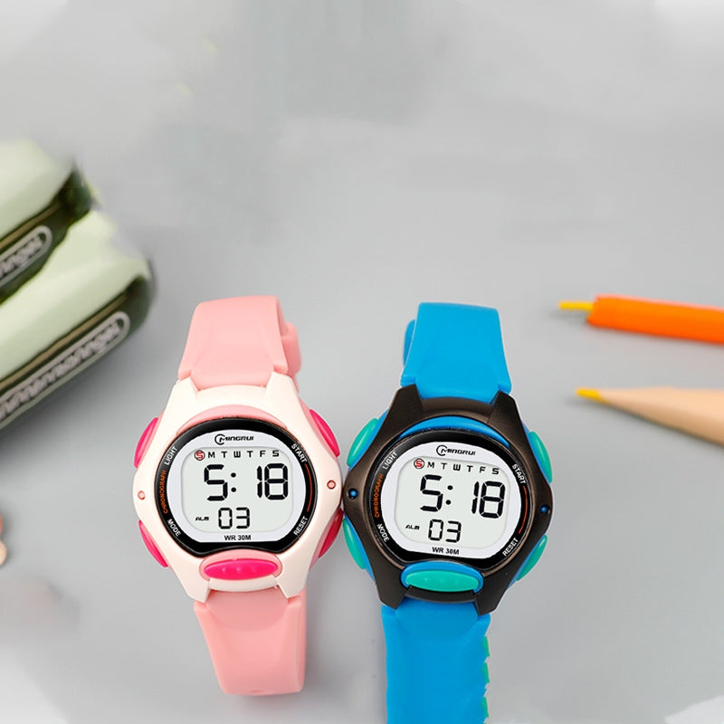 Électronique Montres Sports Filles Waterproof Alarme Lumineuse Exam