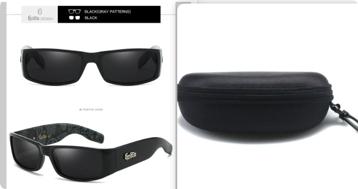 Fashion Brand Plaid Hip Hop Fashion West Coast Polarized Lunettes de soleil