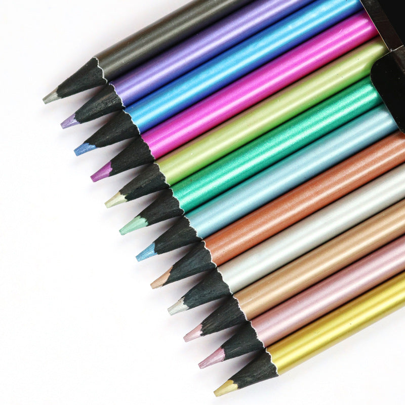 Crayons couleur métal 12 couleurs