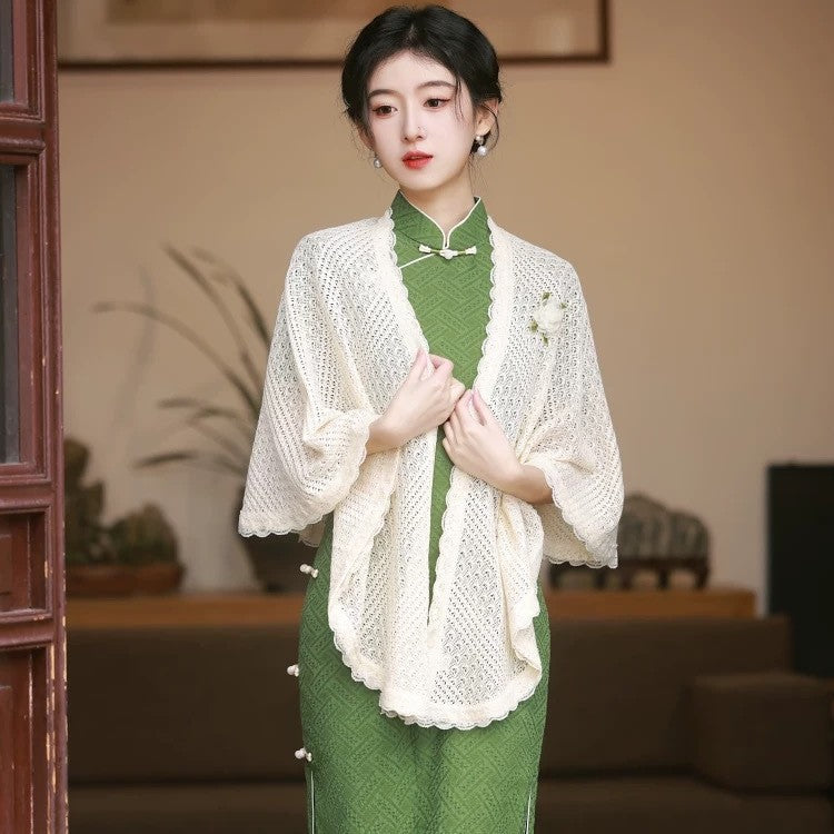 Cheongsam à la mode chinoise Veste minimaliste Niche Cloak et Shawl